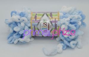 ALIZE Puffy Color 5865 modro-bílá