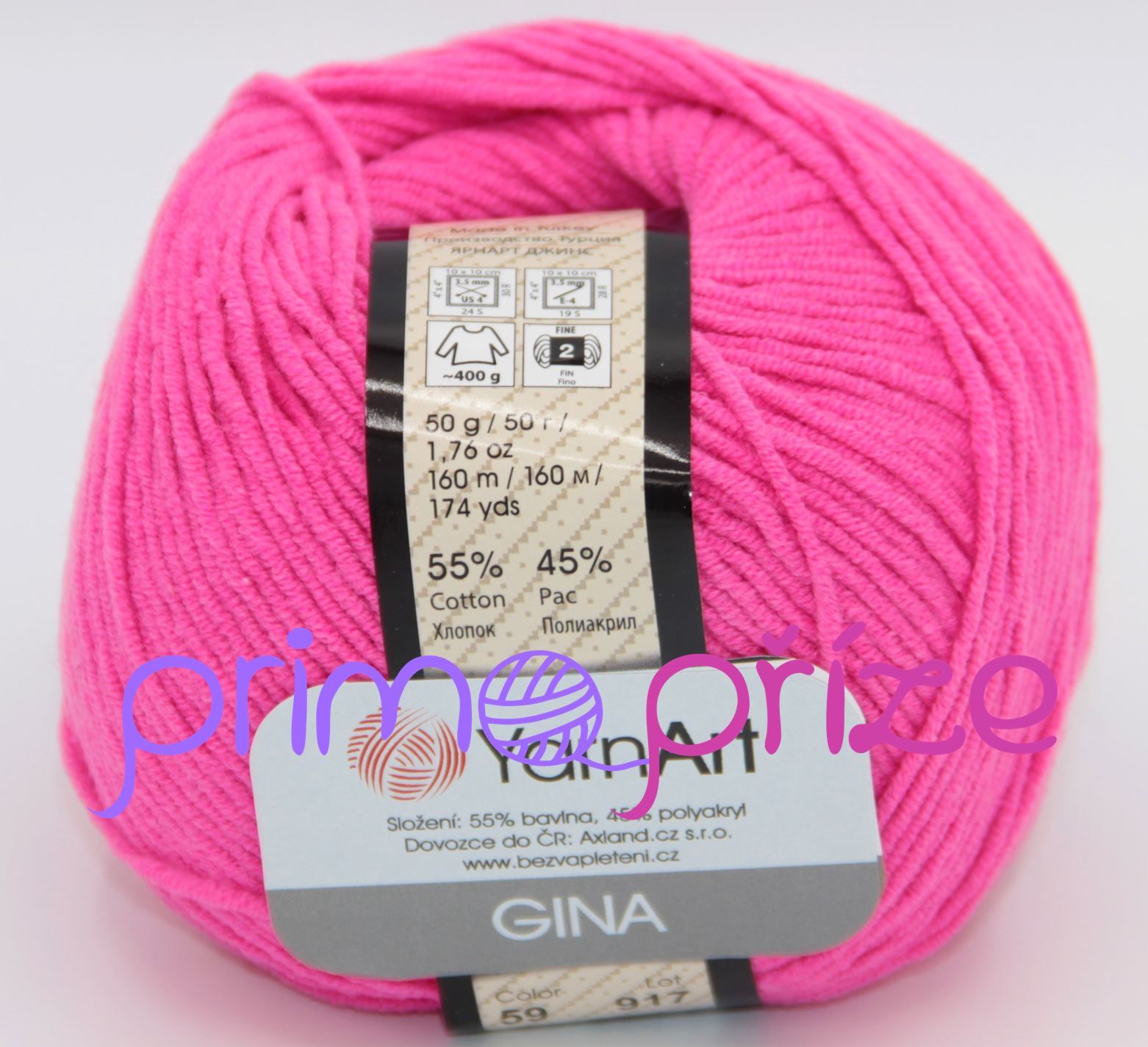 YarnArt Jeans/Gina 59 sytá růžová