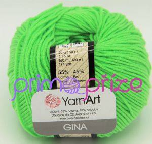 YarnArt Jeans/Gina 60 neonově zelená