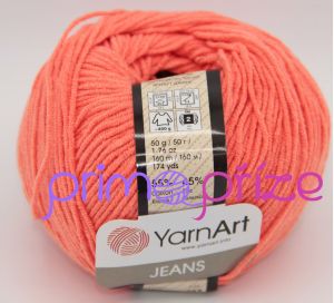 YarnArt Jeans/Gina 61 neonově oranžová