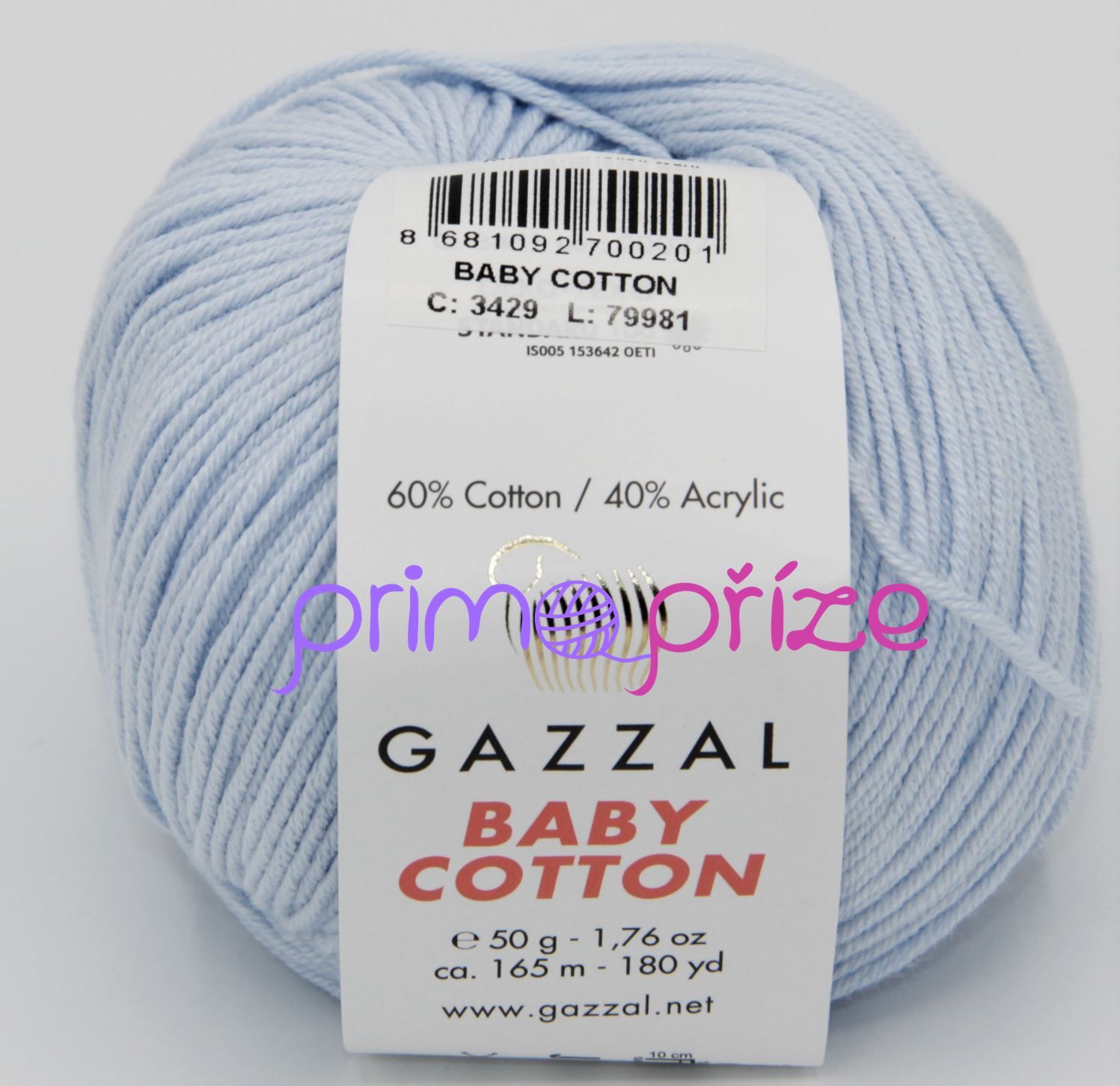 GAZZAL Baby Cotton 3429 světle modrá