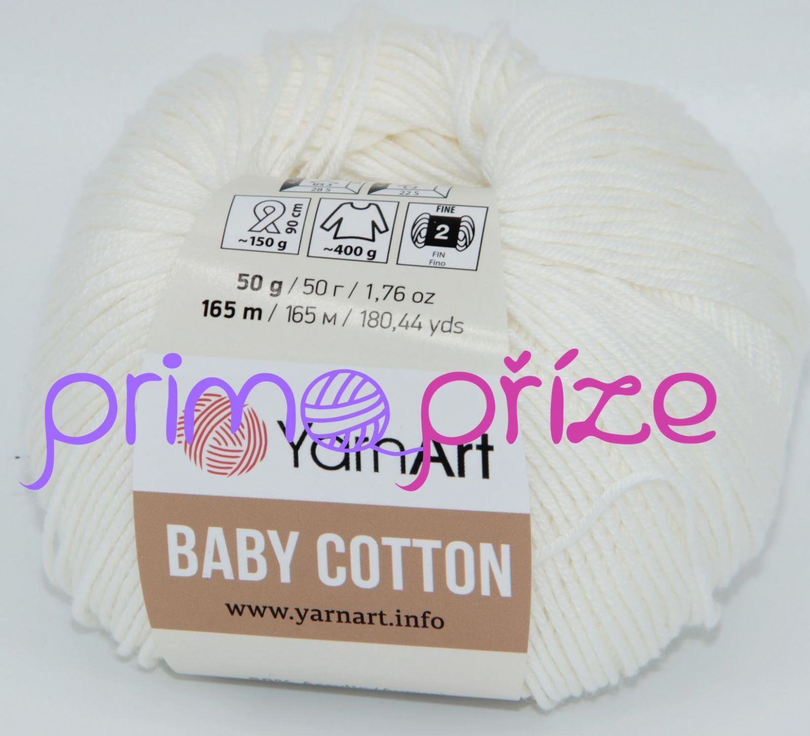 YarnArt Baby Cotton 401 přírodní bílá