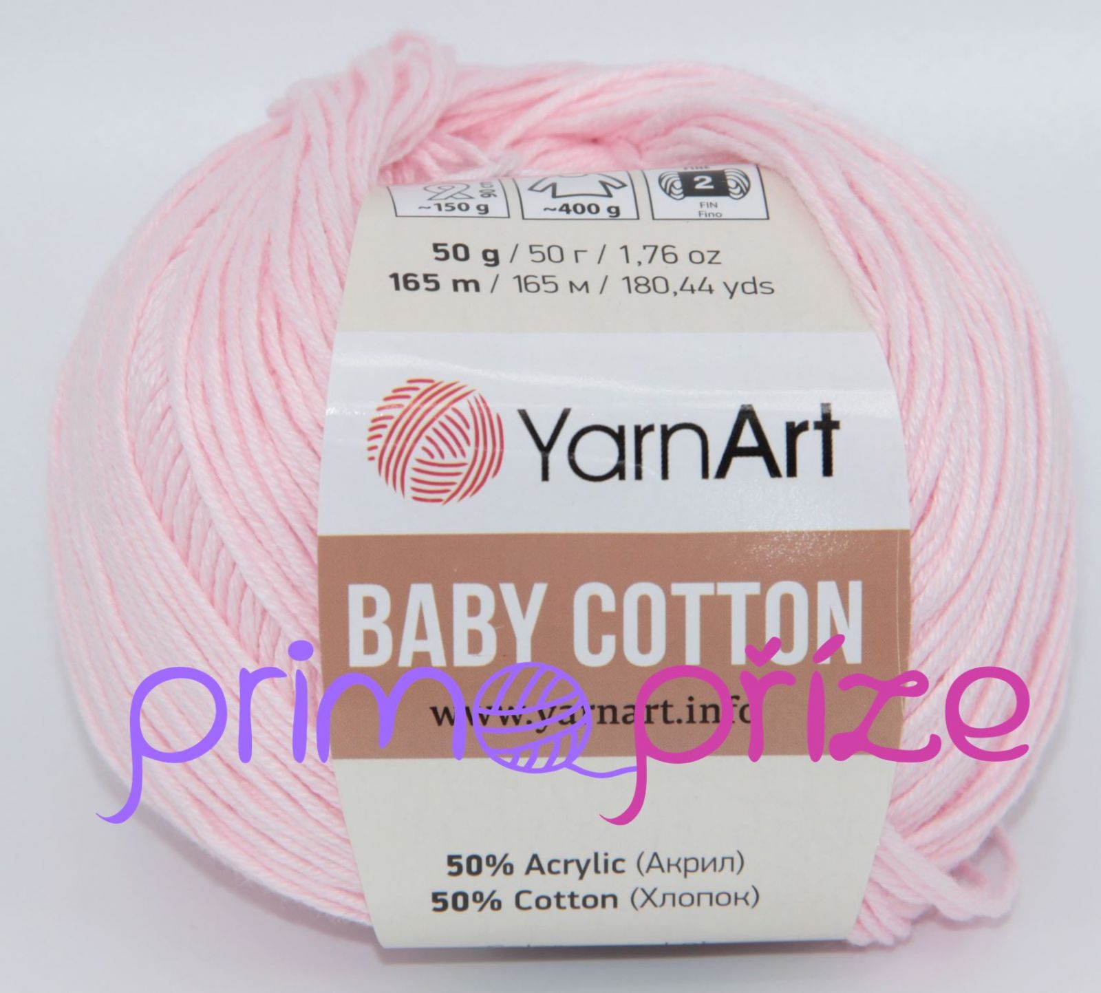YarnArt Baby Cotton 410 světle růžová