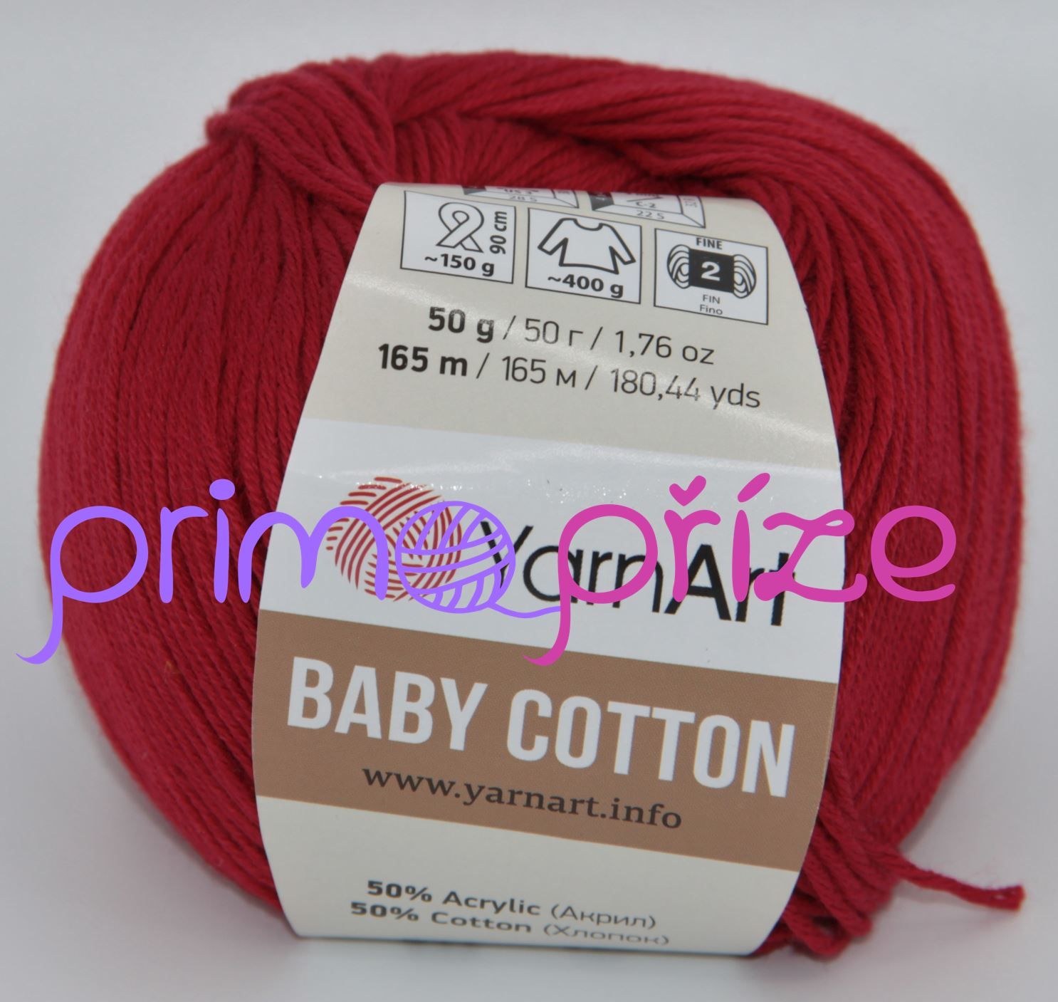 YarnArt Baby Cotton 427 sytá červená
