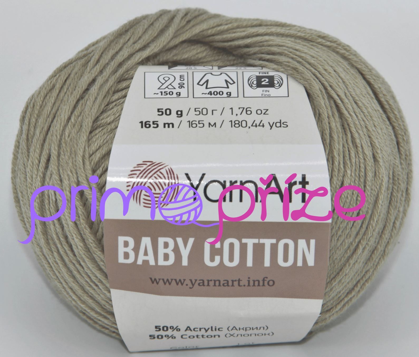 YarnArt Baby Cotton 434 béžovo-zelená