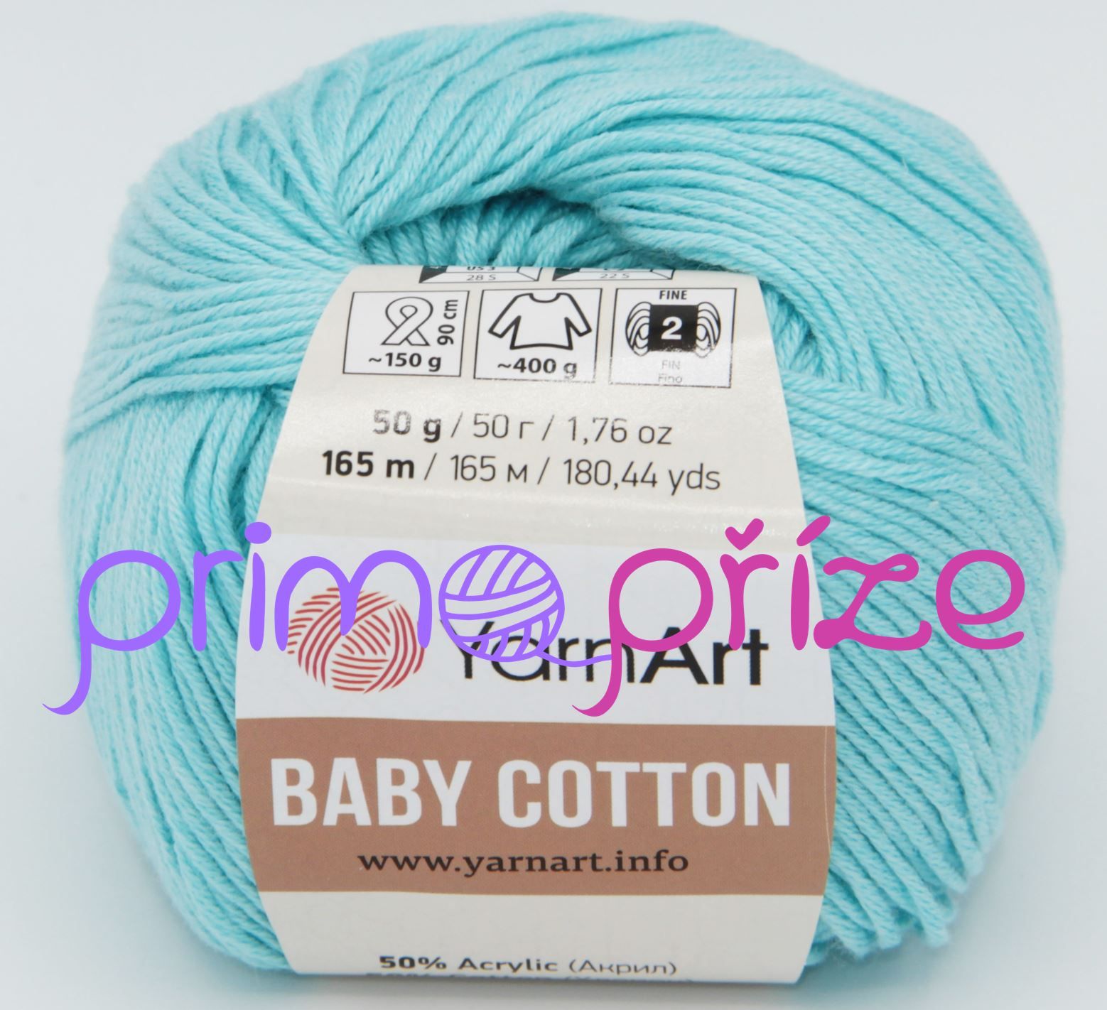 YarnArt Baby Cotton 446 světle tyrkysová