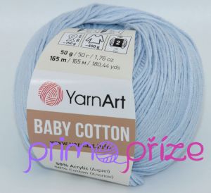 YarnArt Baby Cotton 450 světle modrá