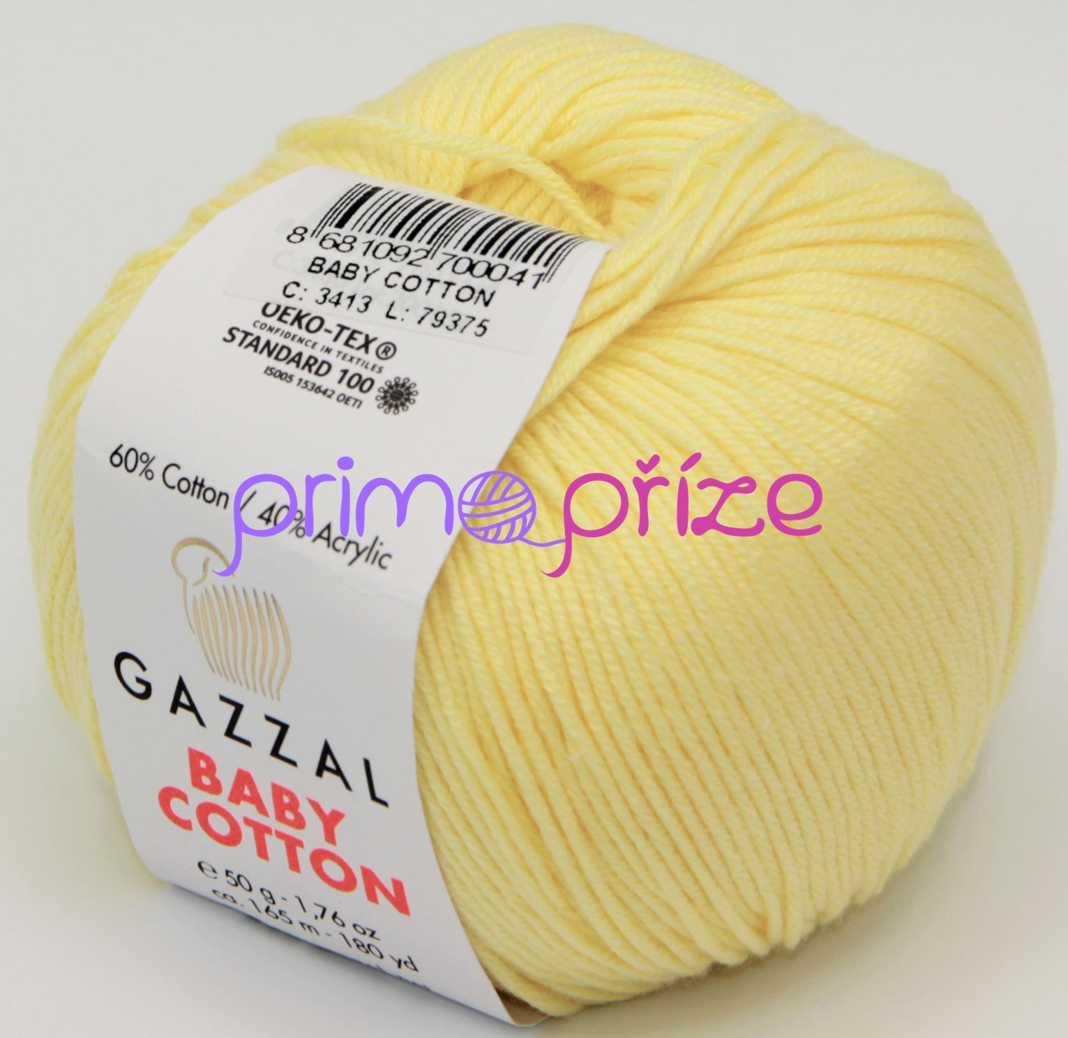 GAZZAL Baby Cotton 3413 světle žlutá