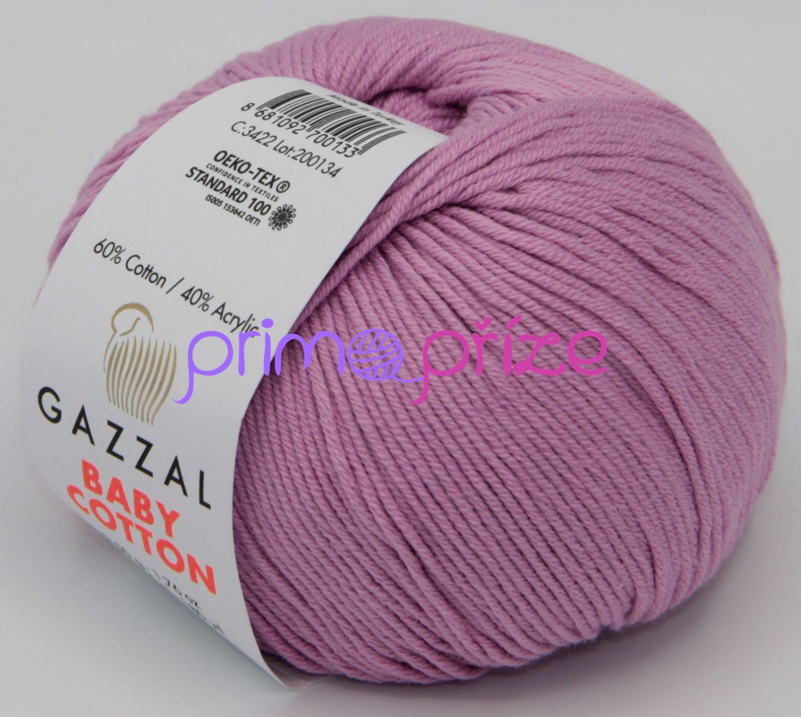 GAZZAL Baby Cotton 3422 fialkovorůžová