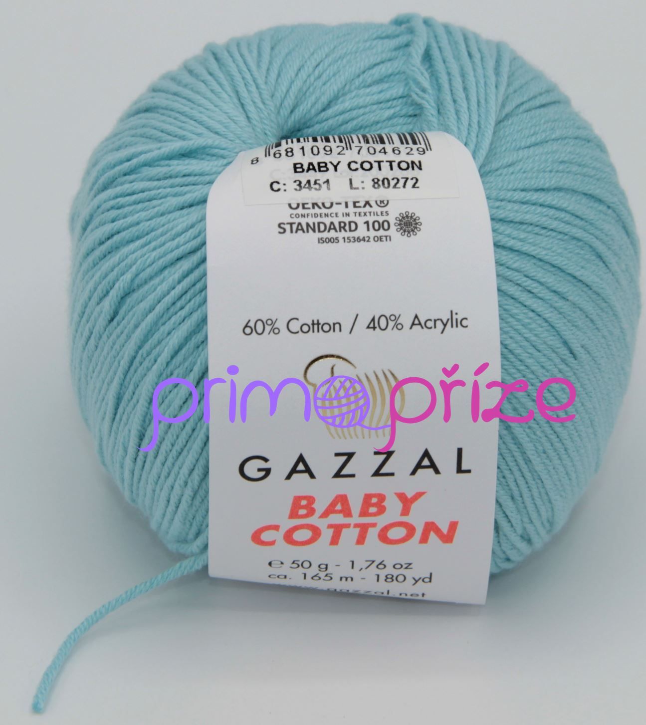 GAZZAL Baby Cotton 3451 světle tyrkysová