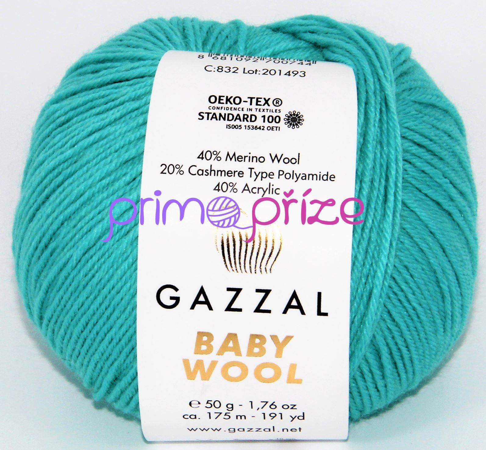 GAZZAL Baby Wool 832 smaragdová
