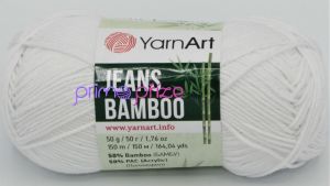 YarnArt Jeans Bamboo 101 bílá