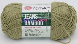 YarnArt Jeans Bamboo 132 olivová