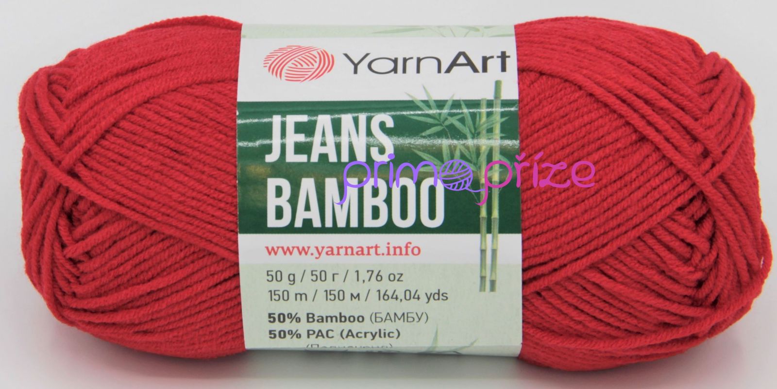 YarnArt Jeans Bamboo 144 červená