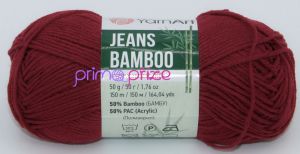 YarnArt Jeans Bamboo 145 tmavě červená