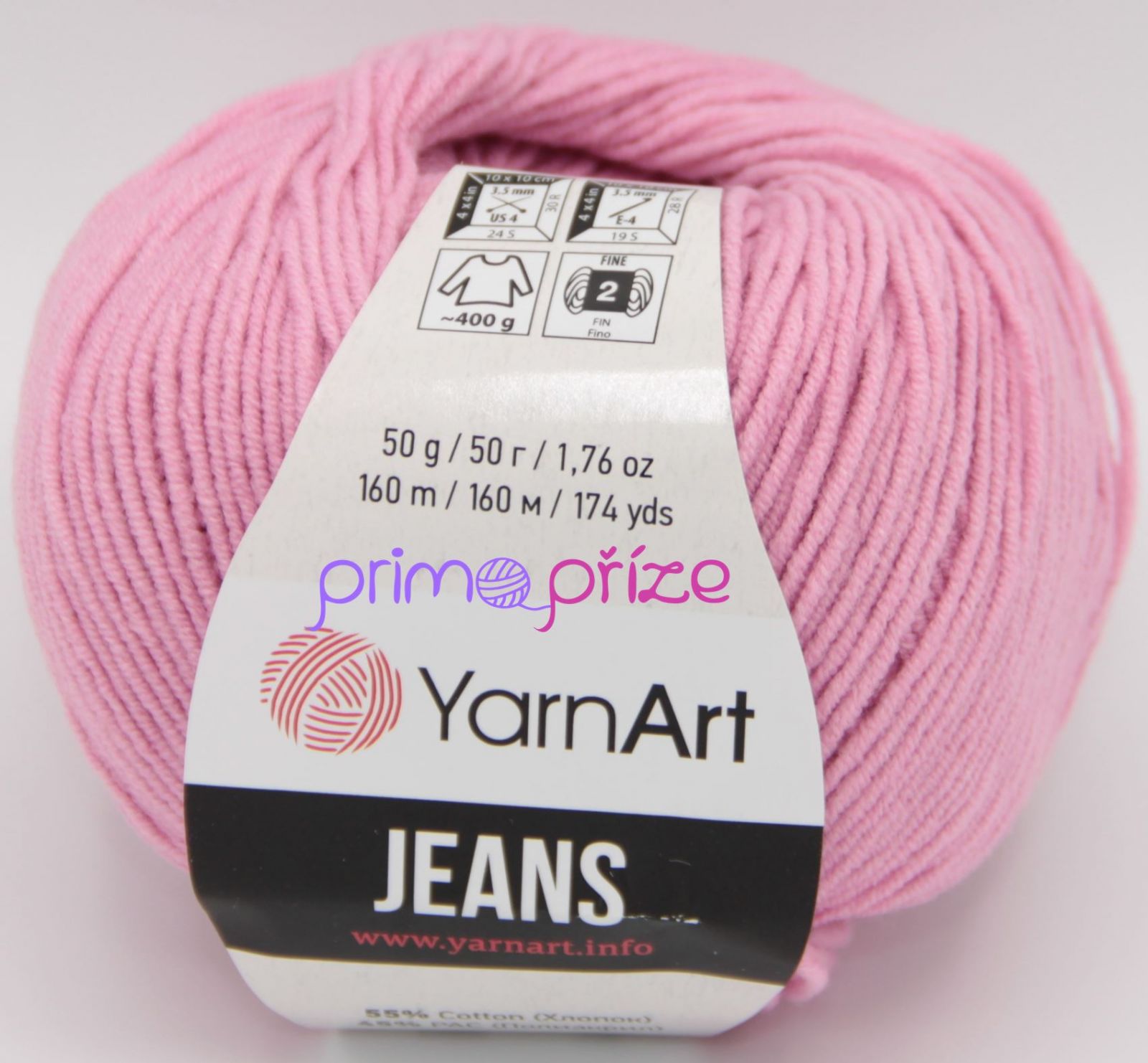 YarnArt Jeans/Gina 20 růžová