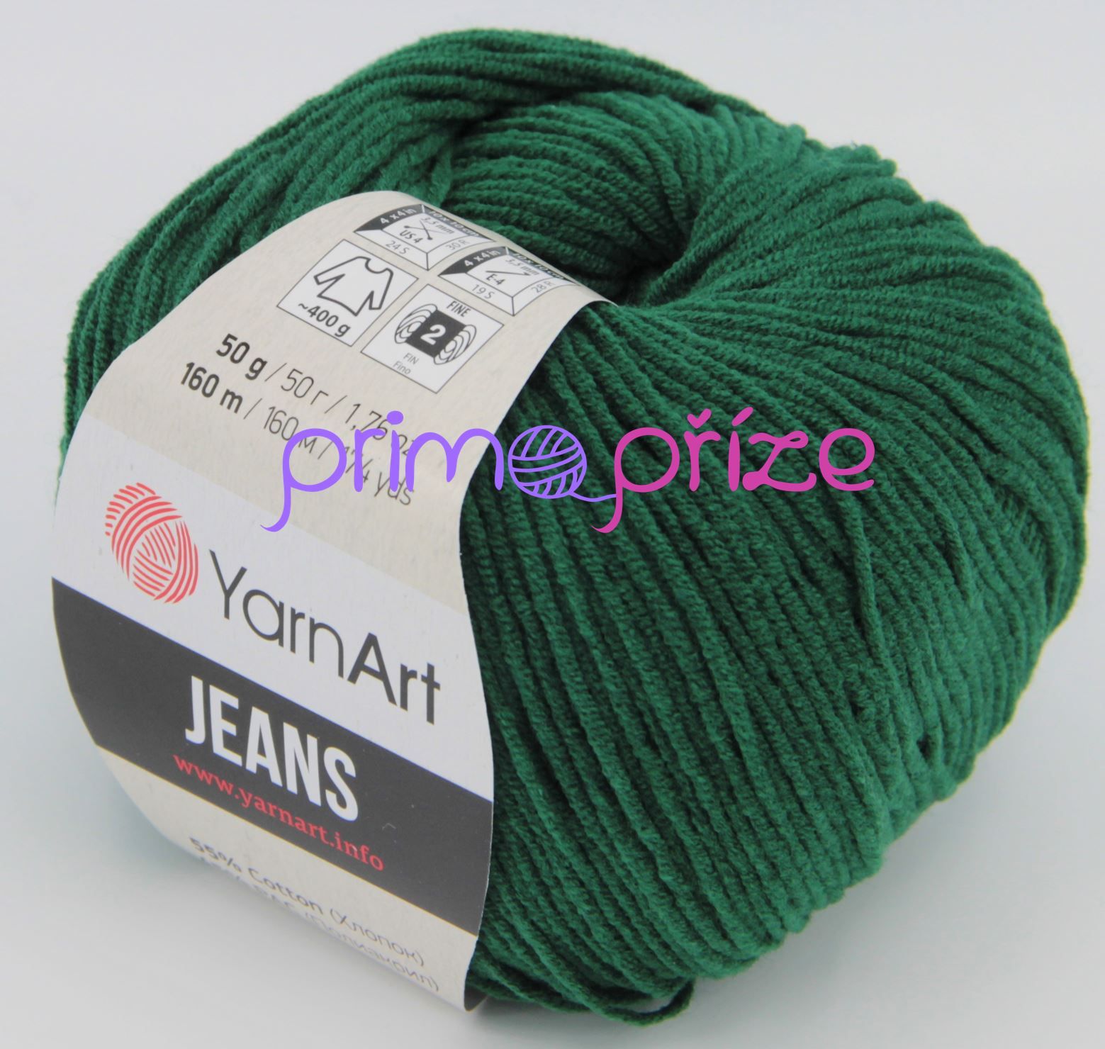 YarnArt Jeans/Gina 92 tmavě zelená