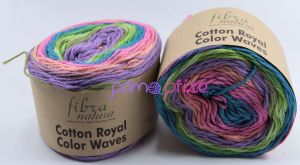 FIBRA NATURA Cotton Royal Color Wawes 22-09 vícebarevná