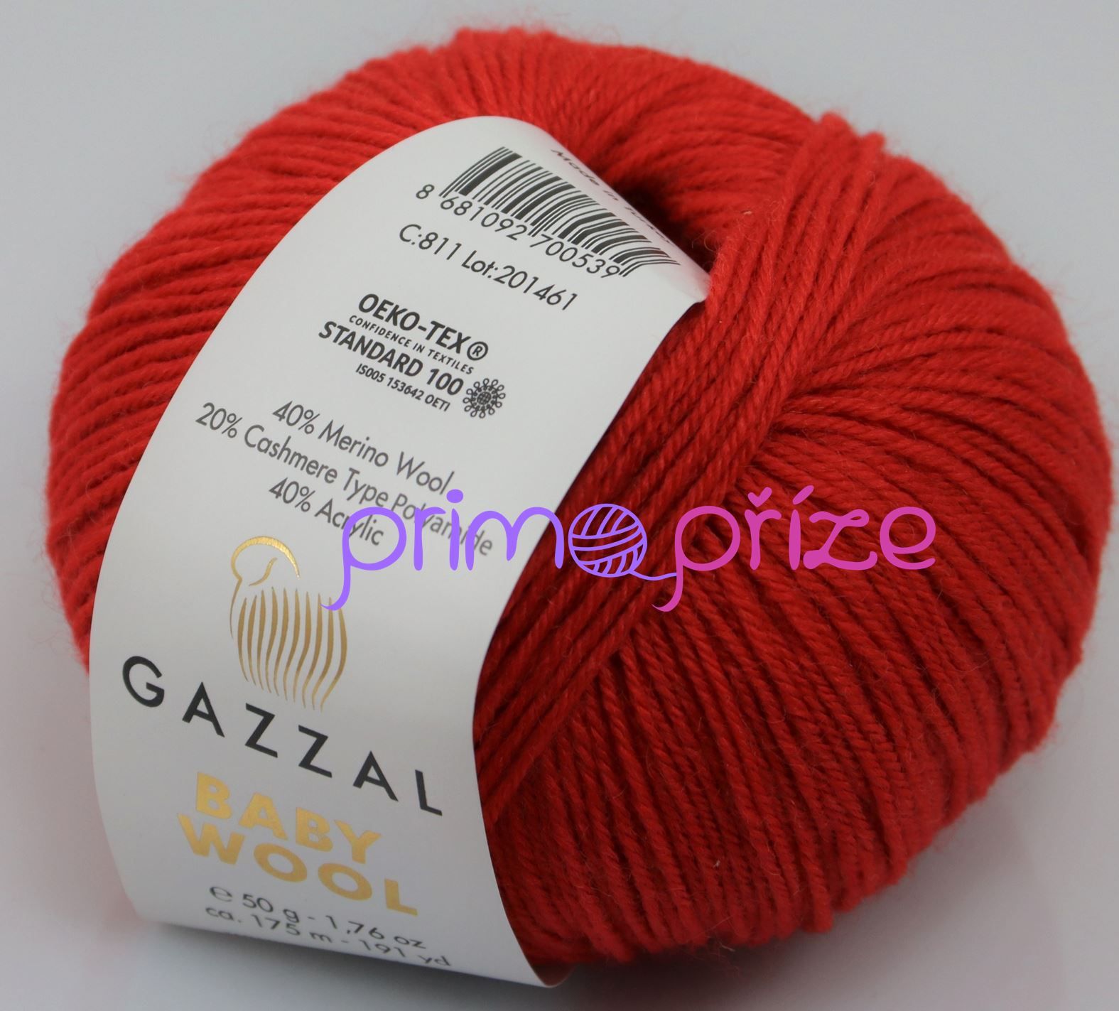 GAZZAL Baby Wool 811 červená