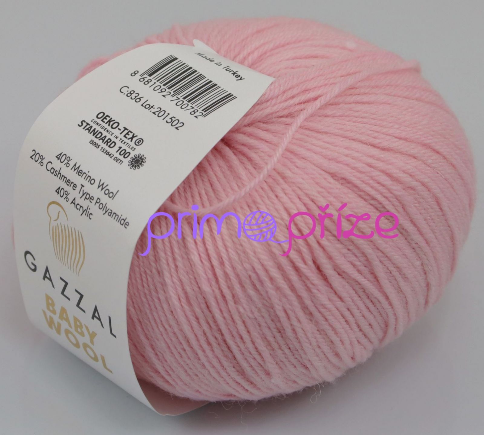 GAZZAL Baby Wool 836 světle růžová