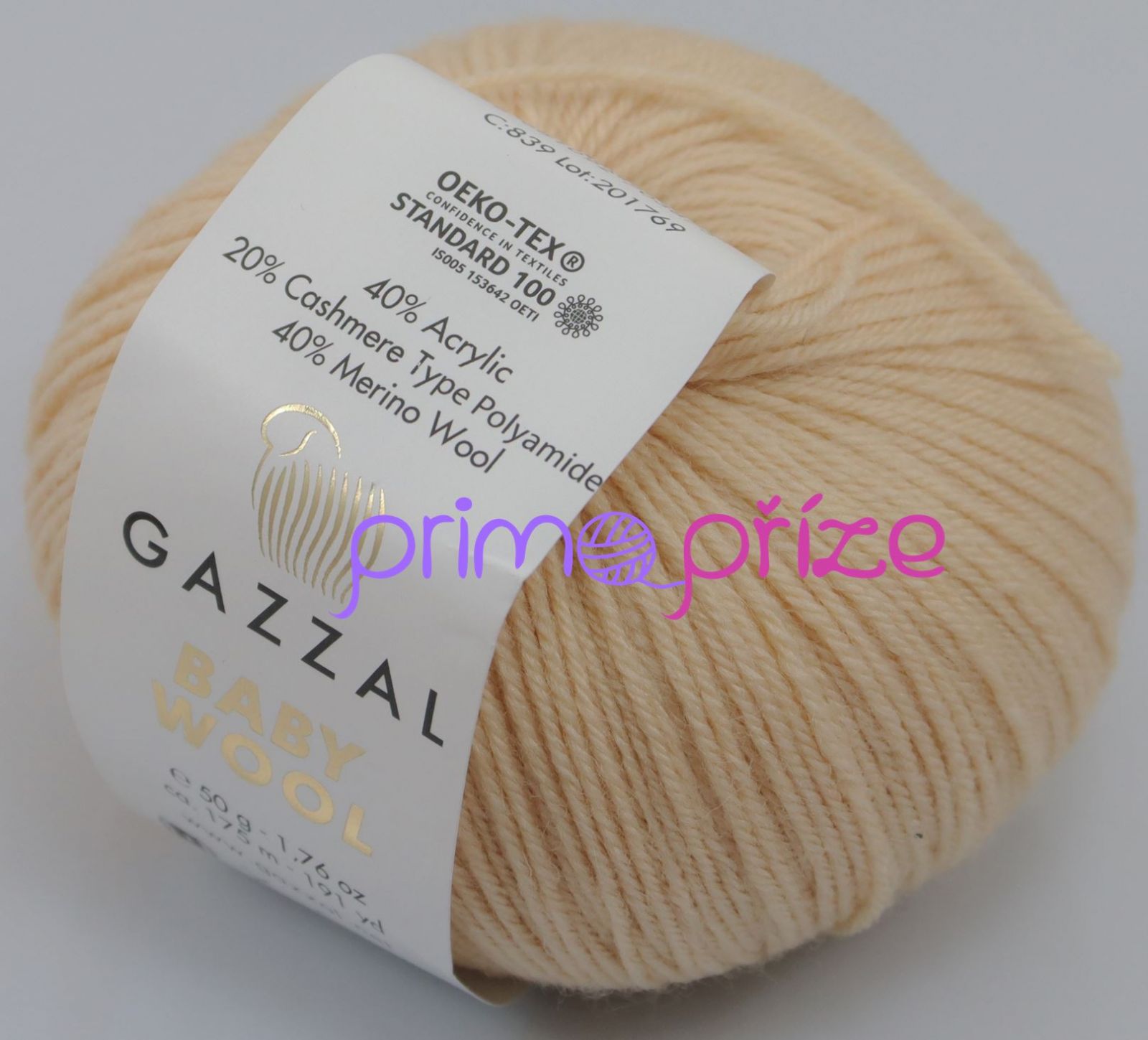 GAZZAL Baby Wool 839 světle karamelová