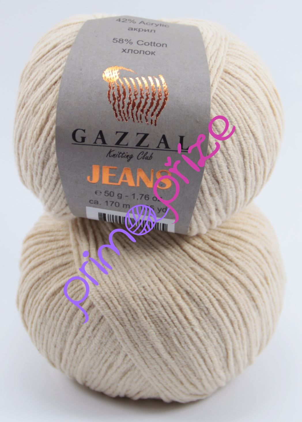 GAZZAL Jeans 1113 světle béžová