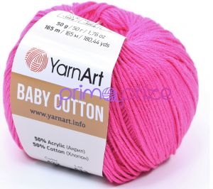 YarnArt Baby Cotton 422 sytá růžová