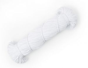 Bavlněné Prima Šňůry 5mm bílá  - Ručně háčkovaný košíček obdélník v. 12cm