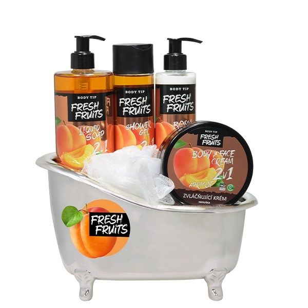 Body Tip FRESH FRUITS Dárková vanička kosmetiky s meruňkovým olejem VIVACO