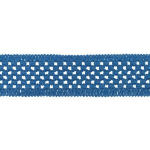 Guma pletená TUTU pruženka se zpevněným okrajem š. 5cm, délka 1bm džínově modrá