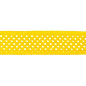 Guma pletená TUTU pruženka se zpevněným okrajem š. 5cm, délka 1bm žlutá