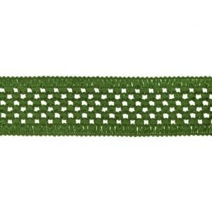 Guma pletená TUTU pruženka se zpevněným okrajem š. 5cm, délka 1bm olivová