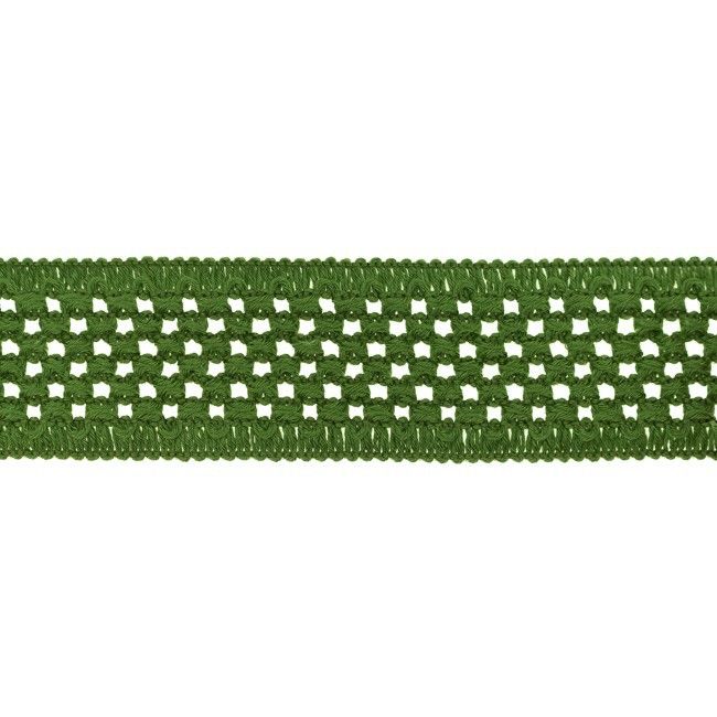Guma pletená TUTU pruženka se zpevněným okrajem š. 5cm, délka 1bm olivová