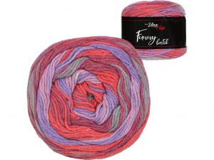 VLNA HEP Funny batik 9821 odstíny červené+fialové